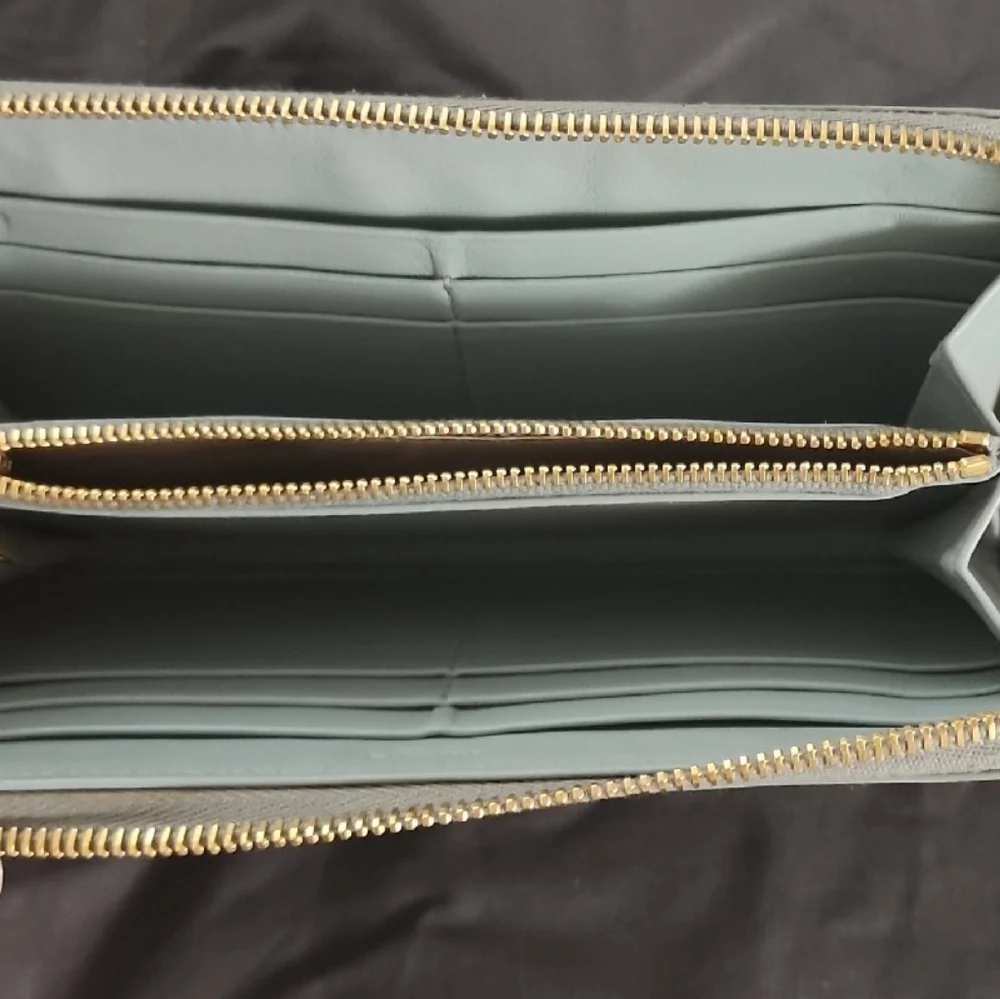 Prada **AUTHENTIC  Sky Blue Leather Wallet - Picture 3 of 10